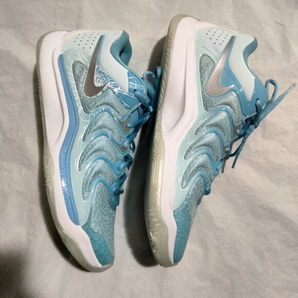 Nike KD 17 \'Christmas\' Blue White Basketball Sneakers Men\'s 12 FZ1525-400 No Box